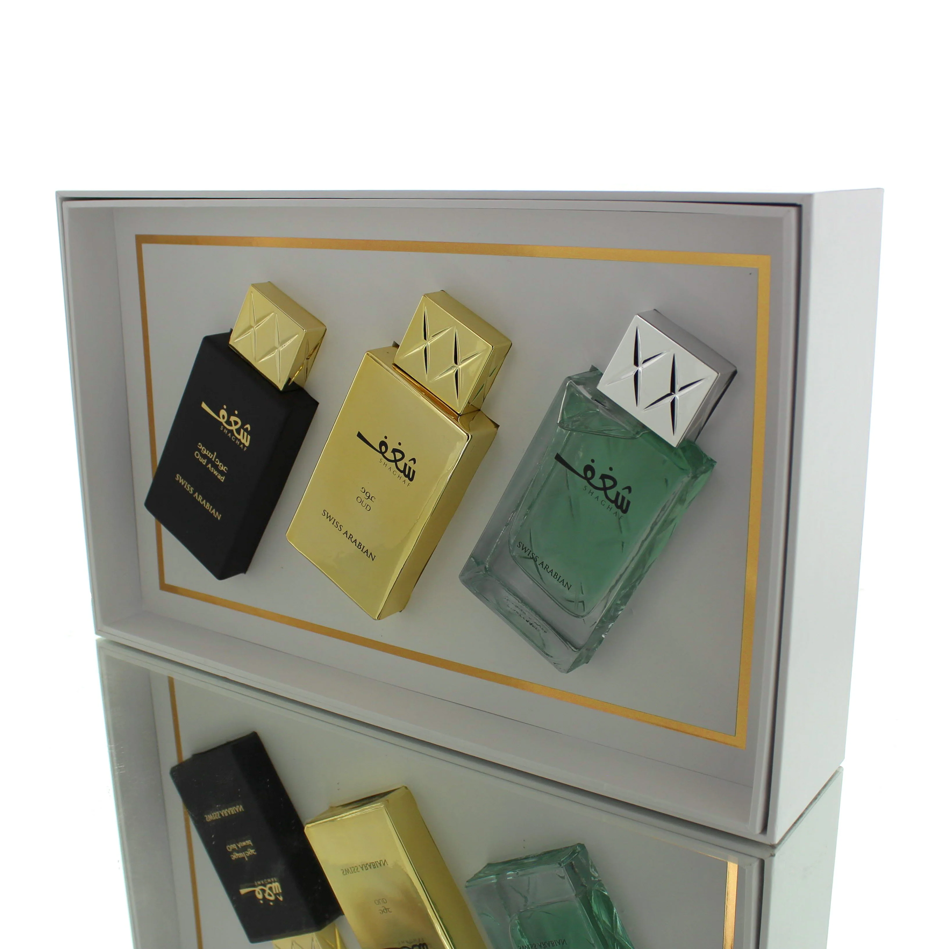 Swiss Arabian The Best Of Shaghaf (Shaghaf 985, Oud, Oud Aswad) Blockbuster Trio Gift Set For Man/Woman